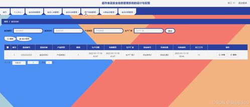 基于Java與Vue的超市食品安全信息管理系統(tǒng)的設計與實現(xiàn)
